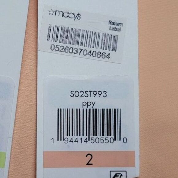 new CALVIN KLEIN Skirt, 2,  Peach, Faux Wrap, Big Button Accent, Back Zipper - Picture 6 of 12